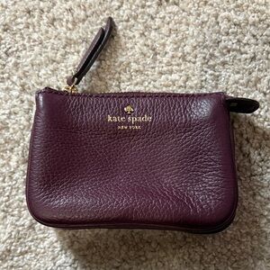 Kate Spade Plum Leather Wristlet